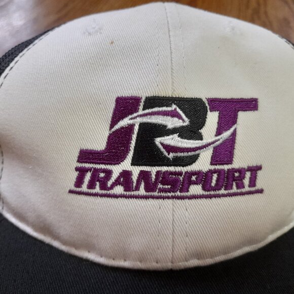Vintage Trucker Hat JBT Transport Mesh Snapback Cap Black Purple White - Picture 3 of 12